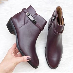 New Coach Coleen Swagger Leather Ankle Booties